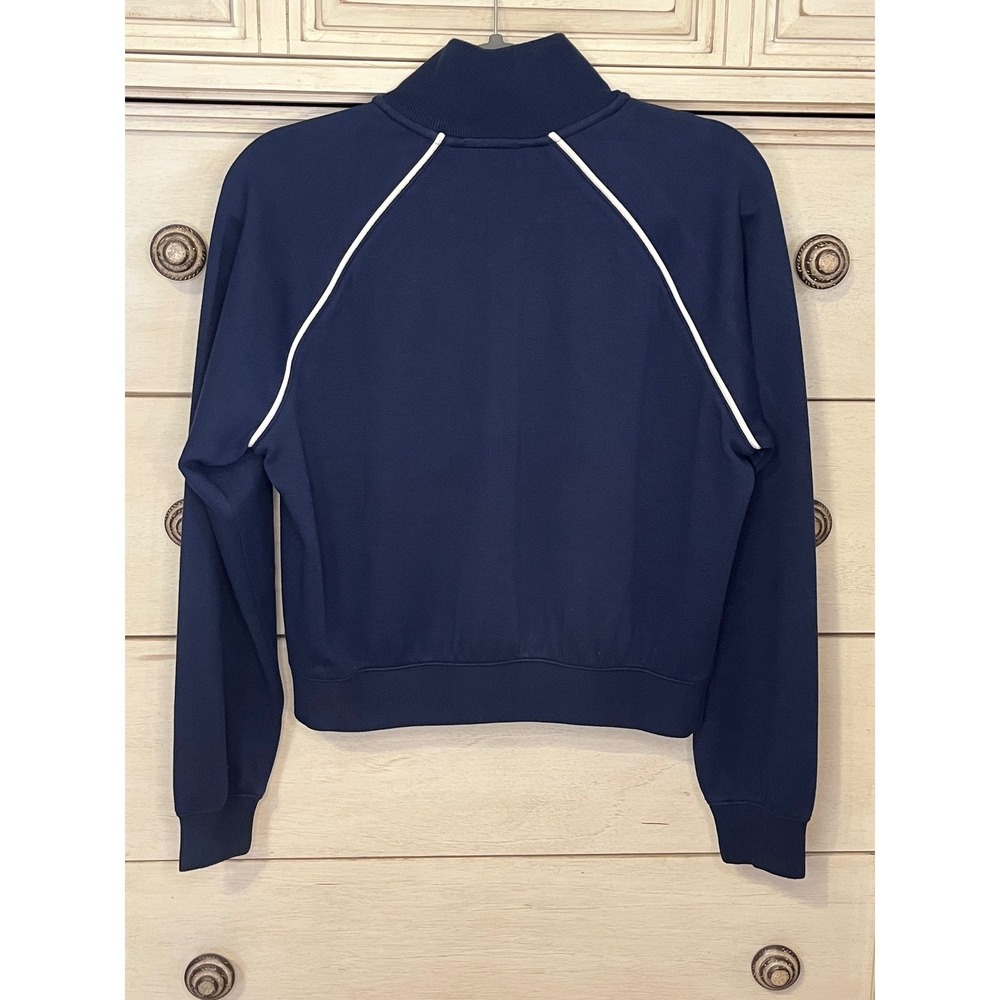 NWT Spanx AirPique Jacket Womens S Navy Travel Essentials Full Zip Athleisure - Picture 3 of 10